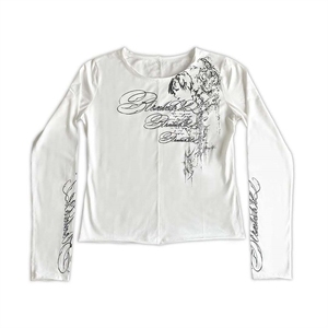 Camiseta Blanca de Manga Larga para Hombre, Talla XS, Marca de Lujo, Estilo Deportivo y Ejecutivo, Magliette Cotone Bianche Masculinas Deportiva - Product Image 1