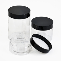 Pots cosmétiques en plastique PET transparents personnalisés pour les bouteilles d'emballage de conteneur de crème au beurre de visage de lotion bouteille en plastique cosmétique