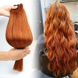 Extensions de <span class=keywords><strong>cheveux</strong></span> en trame à chaud, volume élevé, <span class=keywords><strong>cheveux</strong></span> humains vierges avec cuticules, double trame, trame de <span class=keywords><strong>cheveux</strong></span> en cuivre tissée à la machine - Product Image 4