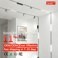 Système d'éclairage sur rail magnétique moderne ultra-fin en aluminium de 5 mm avec LED à intensité variable pour usage commercial