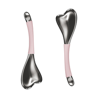Herramienta Facial Gua Sha Reafirmante y Rejuvenecedora para Rostro y Ojos, Globos de Hielo en Forma de Corazón, Palitos Criogénicos para Eliminar Arrugas y Lifting Facial