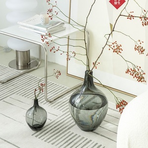 Vendita calda vaso di vetro potbelly acqua che solleva vaso di composizione floreale di grandi dimensioni vaso di vetro ornamento da pavimento semplice - Product Image 3