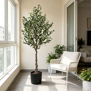 Arbre d'olivier artificiel réaliste en pot, plante artificielle réaliste pour la décoration de la maison, du jardin ou du bureau - Product Image 3