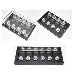 Boîtier de fusibles à visser 32V/58V/70V 500A 4 voies 6 entrées - Bornes à fourche moyennes pour modifications de voitures, bateaux et VR - Fusible haute tension 58V pour véhicules électriques - Product Image 1