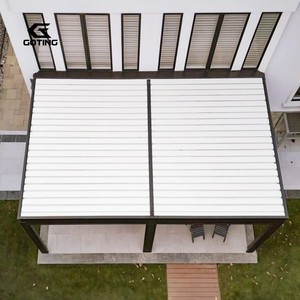 Pérgola de Aluminio Retráctil Personalizada con Revestimiento de Láminas, Impermeable, Resistente al Viento, Ecológica, para Balcón, Terraza, <span class=keywords><strong>Techo</strong></span> de Sombra para Jardín - Product Image 2