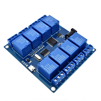 DC 5V 10A 4 Du Module Relais 8 Canaux Micro USB Avec Indicateur PC Ordinateur Supérieur ICSE014A Contrôle Logiciel