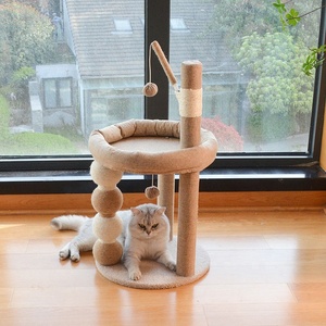 Kinghon 4 In1 Small <b>Cat</b> <b>Tree</b> Natural Sisal <b>Scratching</b> <b>Post</b> with Tower and Track Ball Soft Perch Bed <b>Cat</b> <b>Tree</b> - Product Image 5