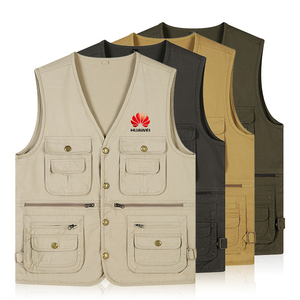 <span class=keywords><strong>Chaleco</strong></span> Multibolsillos para Hombre 2023, Informal, para Actividades al Aire Libre, Trabajo, Caza, Pesca, Viajes, Fotografía - Product Image 1