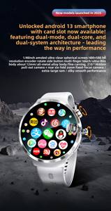 <span class=keywords><strong>Smartwatch</strong></span> CY-S13 Sistem Ganda Layar AMOLED 1,98 inci 5G SIM Pelacak Aktivitas Magnetik Kamera Putar 900W yang Dapat Ditarik IP67 - Product Image 4