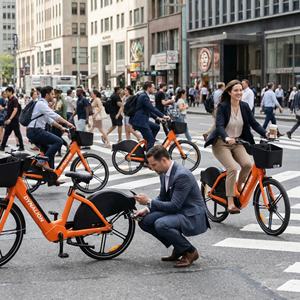 <span class=keywords><strong>Bicicleta</strong></span> Compartida de Aluminio Reforzado con Bloqueo 4G IoT, <span class=keywords><strong>Bicicleta</strong></span> Eléctrica Inteligente para Flotas de Alquiler Urbano - Product Image 3