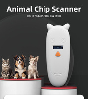 Lecteur RFID animal portable 1342KHz 125kHz Scanner de puce de chien de chat de compagnie puce de verre FDXB USBBluetooth Tag