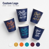 Vaso de Papel Kraft de Doble Pared de 8oz/10oz para Café, Leche y Bebidas Calientes, MOQ Bajo de 1000 Piezas, Impresión de Logotipo Personalizado, Tapa de PP de una Sola Forma