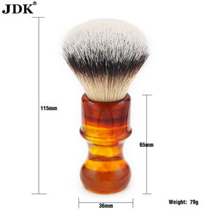 <span class=keywords><strong>Muhle</strong></span> Resina Mango Barbero Limpieza Cuello Polvo Cepillo de afeitar Barba Afeitado Cepillo de pelo sintético - Product Image 6