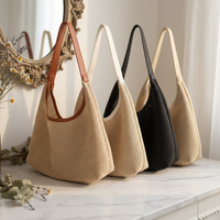 Sac fourre-tout vintage en paille tressée 2026 – Grande capacité, style vacances, sac de plage pour femme, sac à bandoulière tendance été