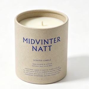 Scented Candle <b>White</b> Paper Tube Packaging Recyclable Cylindrical <b>Box</b> for Home Fragrance - Product Image 1