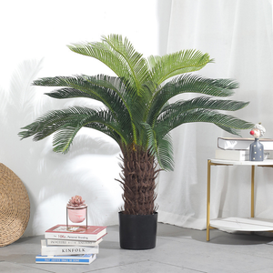 Grand arbre cycad artificiel en pot, <span class=keywords><strong>plante</strong></span> verte décorative pour centres commerciaux, salons, accessoires de photographie de mariage - Product Image 1