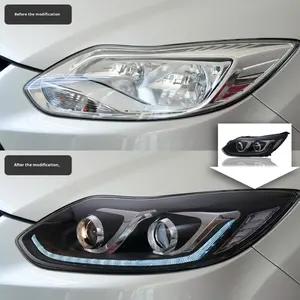 TYPY for 12-14 for Focus Headlight Assembly Modified <b>LED</b> Lens <b>Daytime</b> <b>Running</b> <b>Lights</b> Flowing Turn Signals - Product Image 2