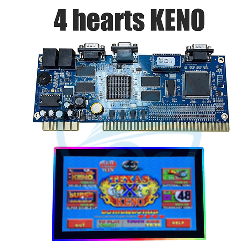 New 4 Hearts Super Double-up Keno Texas Keno Board Multi Game