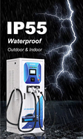 Nouveau chargeur rapide DC EV double pistolet Bluesky Commercial 120-200KW sur pied, compatible avec les normes CCS1, CCS2, Chademo et GB/T