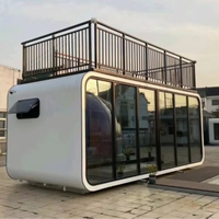 Maison capsule mobile de luxe à deux étages Maison préfabriquée en acier avec panneaux sandwich pour applications dans les parcs