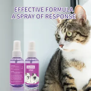 Factory Oem 60ml Angst Linderung Pheromon Beruhigung spray für Katzen All Nature Pet Stress Aid Spray für Katzen