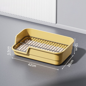Toilette pour chien extra-large inclinée à rebord haut - Anti-éclaboussures d'urine, fournitures pour animaux de compagnie - Product Image 3