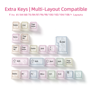 Keycaps in PC Trasparente Sfumato da 132 Tasti, Profilo Originale, Stampa Nitida, Compatibili con la Maggior Parte delle Tastiere Meccaniche da Gaming - Direttamente dalla Fabbrica - Product Image 3