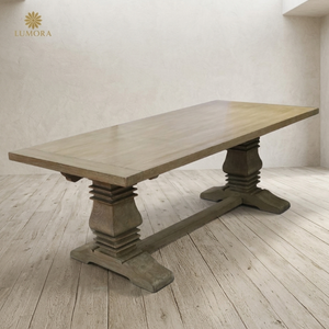 Mesa de Comedor Cuadrada de Madera Maciza Estilo Rústico Moderno, 5 Plazas, para Apartamentos y Hoteles, Requiere Ensamblaje - Product Image 5