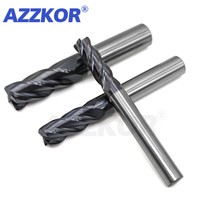 Fraise de dégrossissage d'angle en acier au tungstène avec revêtement en alliage HRC45 pour CNC, outil de fraisage pour machine