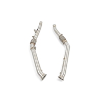 Downpipe Aliran Tinggi MPER Dengan Pelindung Panas Untuk Mercedes GLE350 GLE400 GLE450 GLE43 AMG D W166 C292 2016-2019 Baja Tahan Karat T304