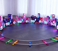 Train électrique commercial intérieur/extérieur, voiture télécommandée multi-places pour enfants pour parcs d'attractions, centres commerciaux, crèches