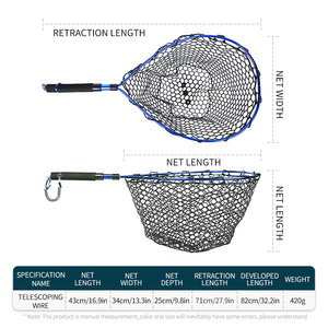 Filet de pêche pêche à la mouche <span class=keywords><strong>épuisette</strong></span> en alliage d'aluminium <span class=keywords><strong>télescopique</strong></span> <span class=keywords><strong>truite</strong></span> pliant Portable filet à main outils de pêche - Product Image 6