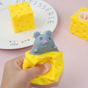 Merrycoo Magic Squirrel Cup Cute Mouse Cheese Squeeze Vent Toy for Stress Relief for Age Range 5-7 Years Wholesale - Product Image 1
