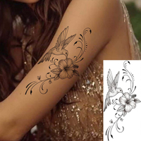 Magnifiques Tatouages Temporaires Papillons et Fleurs pour Femmes – Autocollants Réalistes Roses et Floraux pour Pieds, Mains, Corps, Jambes et Chevilles