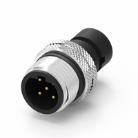 Connecteur automobile industriel Nian-Yeong WP-05M2-44 à 5 broches mâle M12 à code B, câble moulé rapide pour capteur, étanche IP67, 4A 60V