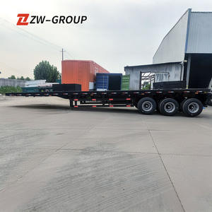 ZW 2/3/4 essieux 20/40 pieds Transport à plat Semi-remorque 20/40 pieds conteneur Semi-remorque camion remorque - Product Image 3