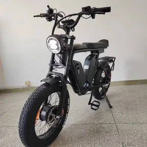 Bafang-bicicleta eléctrica de doble Motor, 48V, 1000 wx2, batería Dual coreana, 44Ah, freno de aceite, suspensión completa, asiento largo, neumático ancho, rápido