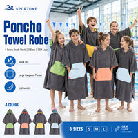 Serviette poncho personnalisée avec logo, séchage rapide, robe de bain pour la plage, la natation et les sports nautiques