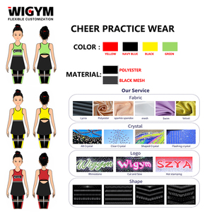 Uniformes de práctica de porristas personalizados profesionales para niñas, uniformes de entrenamiento deportivo OEM - Product Image 2