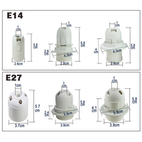 Douille de lampe en plastique E14/E27 la plus populaire pour lampes à sel, bases de lampes, catégorie de produits