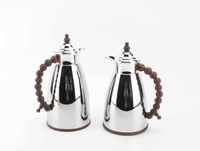 Ensemble de carafes à café arabes personnalisées avec logo, 2 pièces, 1L et 0.7L, thermos, théière thermique, articles de cuisine de luxe en gros