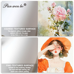 Bloc de papier Panwenbo 24 feuilles 180 g/m² pour aquarelle, bloc de <span class=keywords><strong>dessin</strong></span>, carnet de marqueurs, bloc de papier aquarelle 100 % coton - Product Image 4