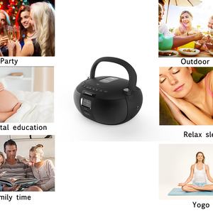 Lecteur CD portable sur mesure avec télécommande, radio AM/FM ATS, compatible CD-R, écran LCD programmable - Product Image 3