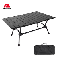 Table pliante portable en alliage d'aluminium pour barbecue, camping, pique-nique, et activités de plein air, à hauteur réglable, pour la conduite autonome