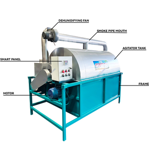 Máquina para freír cacahuetes rotativa de tambor de gran capacidad/tostador industrial de semillas de sésamo de rendimiento estable - Product Image 1