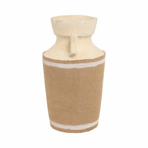 Vaso rustico in terracotta con avvolgimento in juta intrecciata per decorazioni domestiche e uso in soggiorno - Product Image 4