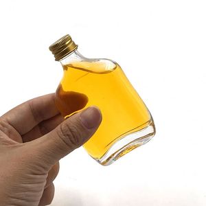 40ml Mini bouteille d'<span class=keywords><strong>alcool</strong></span> plat miniature transparente transparente pour boire de la vodka en verre à vendre - Product Image 2