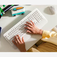 Keyboard Nirkabel Logitech K650 Original Komersial untuk Kantor dan Rumah, Model Typewriter, Dual-mode, Bolt Rece