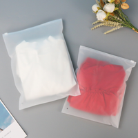 Sacs d'emballage en plastique pour vêtements avec logo personnalisé, fermeture éclair coulissante, pour t-shirts et sous-vêtements, finition mate dépolie