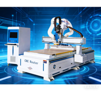 Prix d'usine pour la signalétique publicitaire de meubles, machine CNC de gravure sur bois à aspiration 1325, routeur CNC ATC 8 x 4